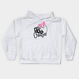 Cute Ghost, Boo Crew, Funny Halloween Kids Hoodie